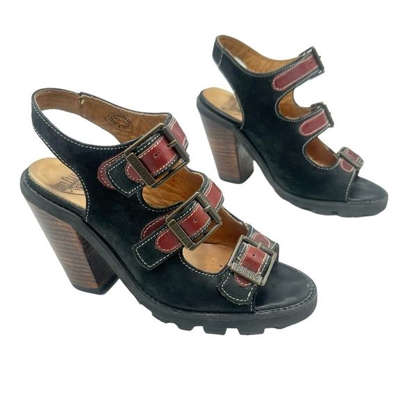Fluevog Women’s Hi Angel Michaela heels - leather/suede - SIZE 7